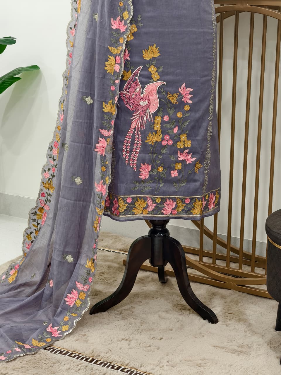 Aditi Mul chanderi embroidered suit