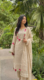 Heba Chanderi Jamdani Suit