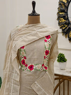 Heba Chanderi Jamdani Suit