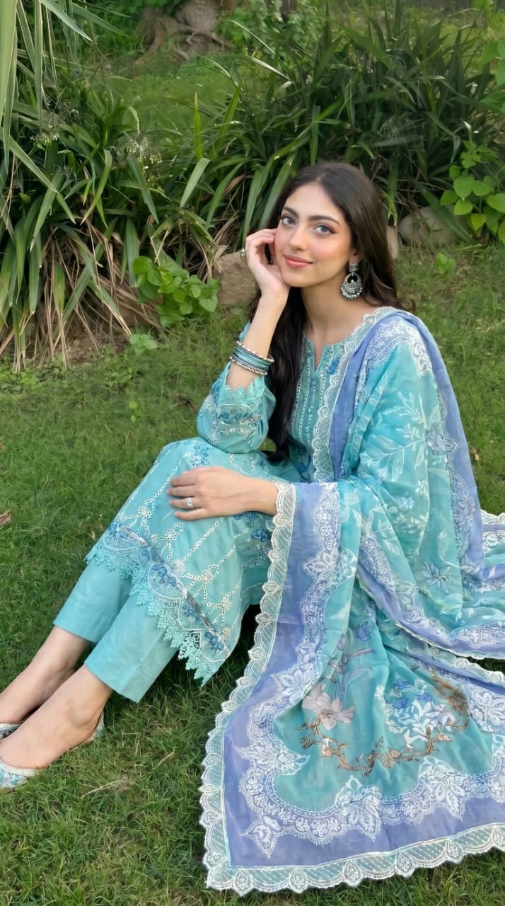 Ziya pakistani stitched cotton suit set