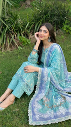 Ziya pakistani stitched cotton suit set