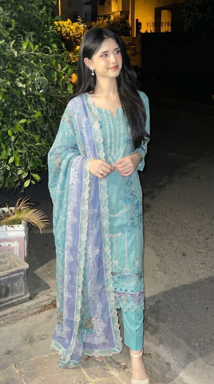 Ziya pakistani stitched cotton suit set
