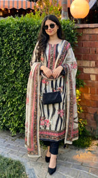 Rani Kota Zari buta digital print suit