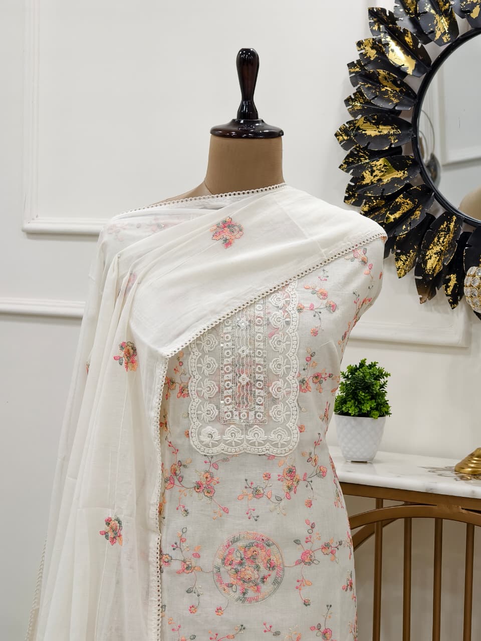 Riya Cotton Embroidered Suit