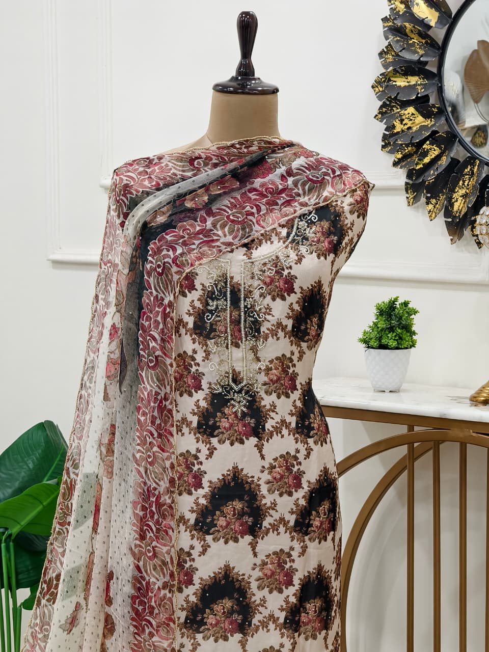 Silsila Glass Organza Hand Work Suit