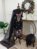 Kajal Chanderi French Knot Suit