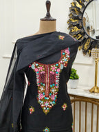Kajal Chanderi French Knot Suit