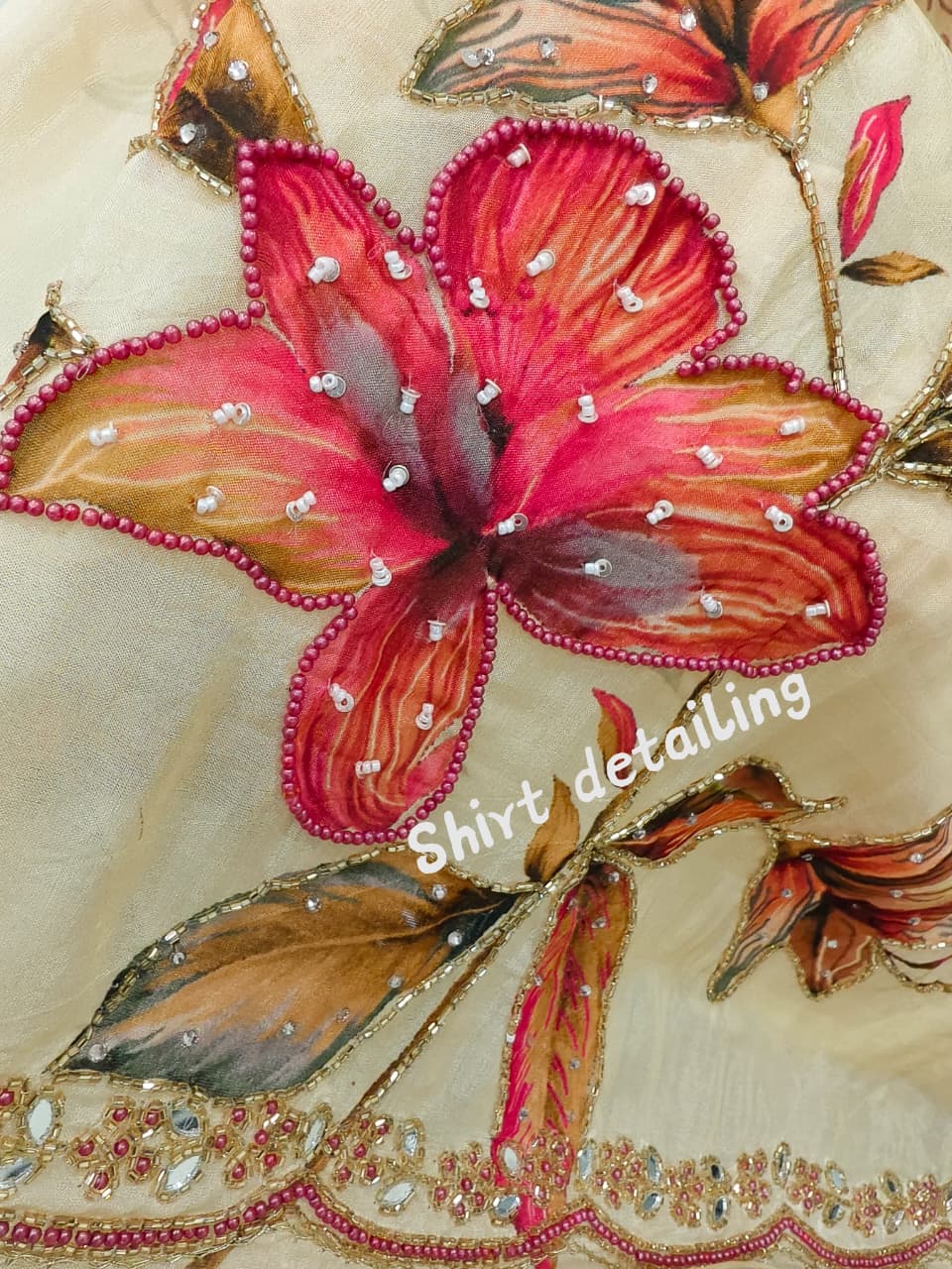 Lara Glass Organza Hand Work Suit