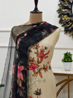 Lara Glass Organza Hand Work Suit