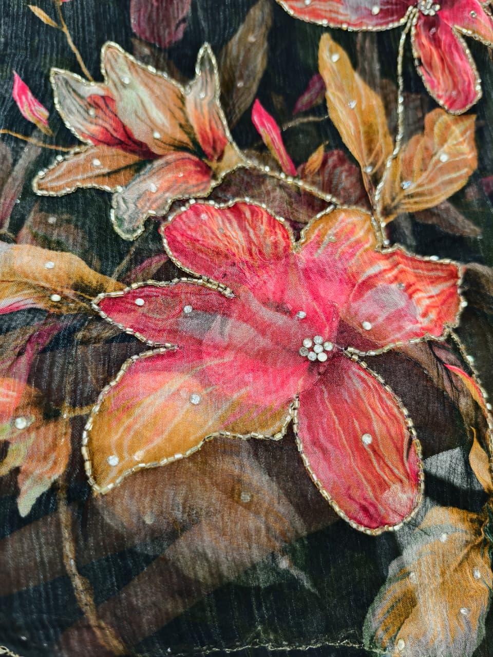 Lara Glass Organza Hand Work Suit