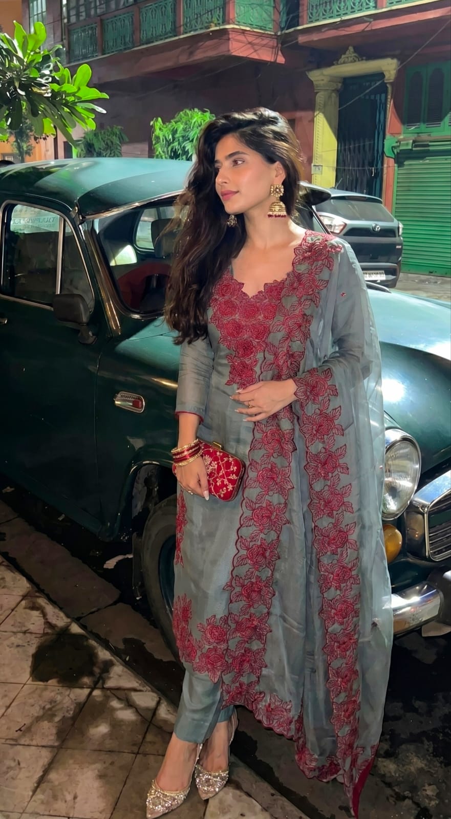 Varsha Beautiful Embroidery Organza suit