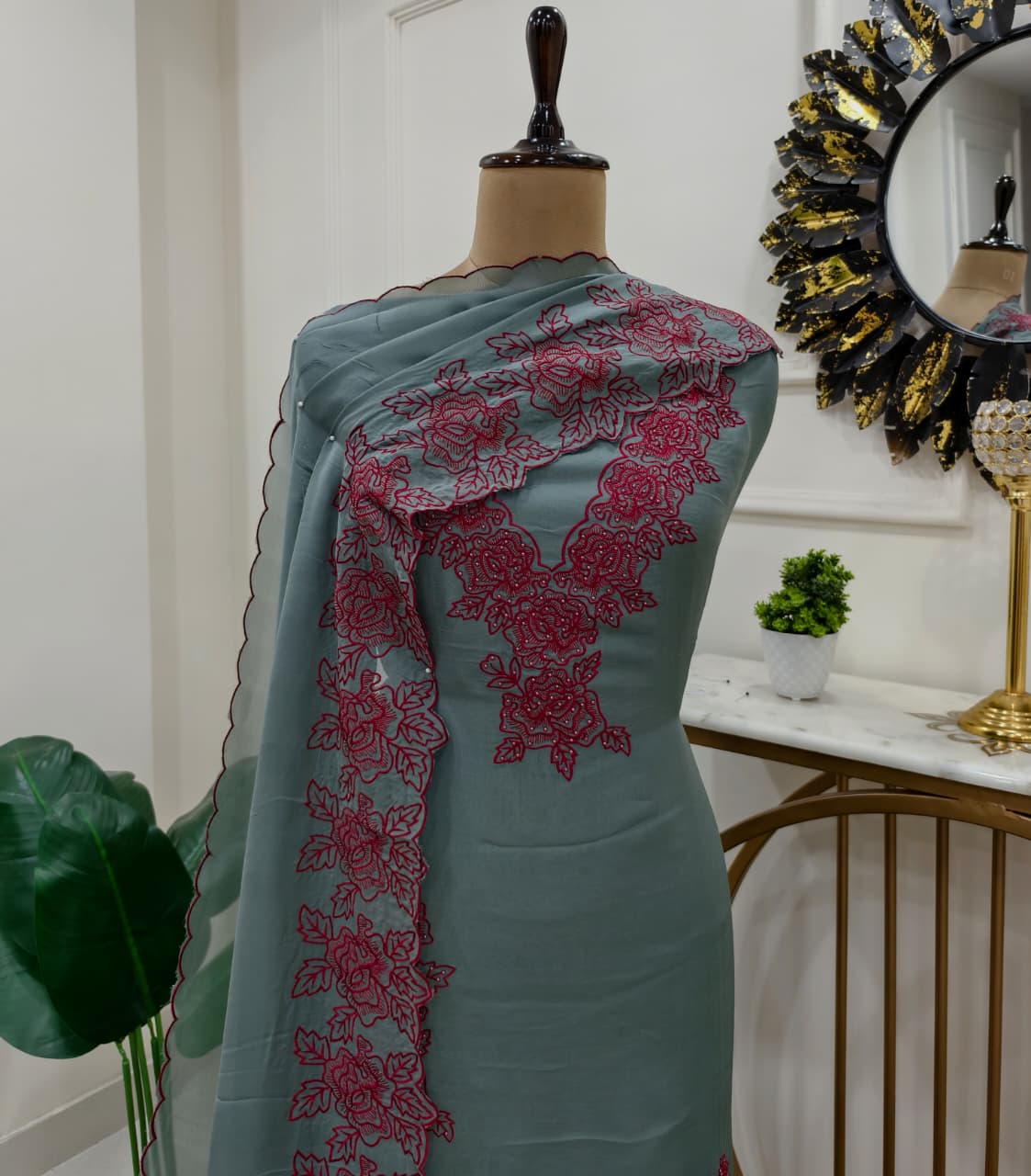 Varsha Beautiful Embroidery Organza suit