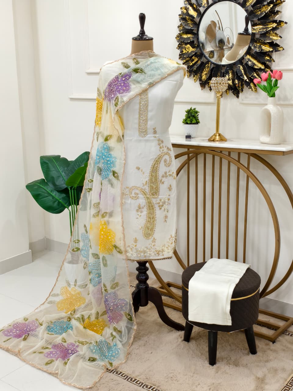 Tabeer Designer Opada Handwork Suit Set -1