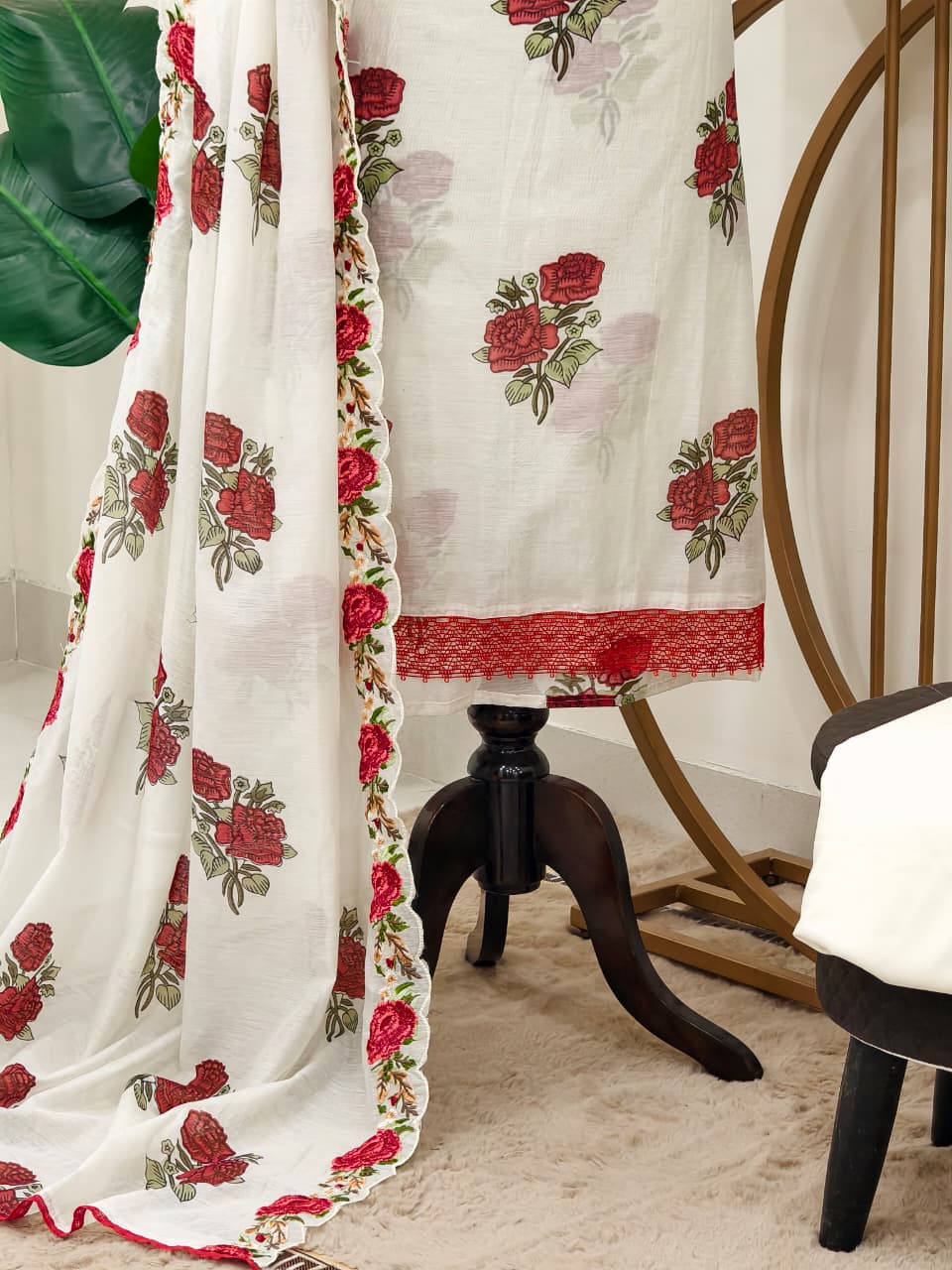 Aiman Mul Chanderi Embroidered Suit