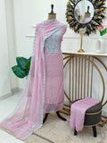Farah Mul Chanderi Lucknowi Embroidery Suit