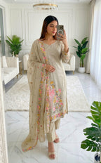 Aditi Mul chanderi embroidered suit