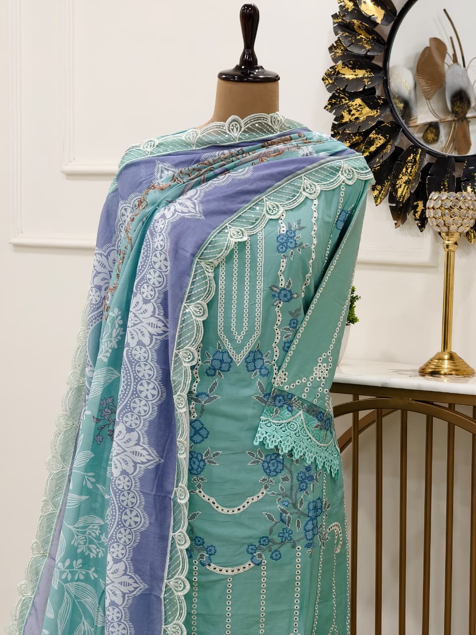 Ziya pakistani stitched cotton suit set