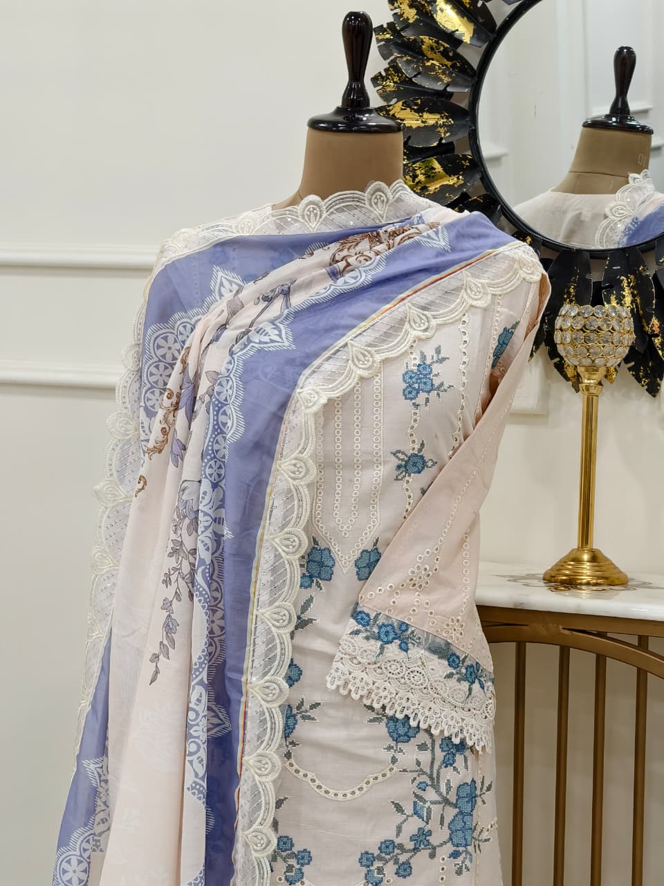 Ziya pakistani stitched cotton suit set