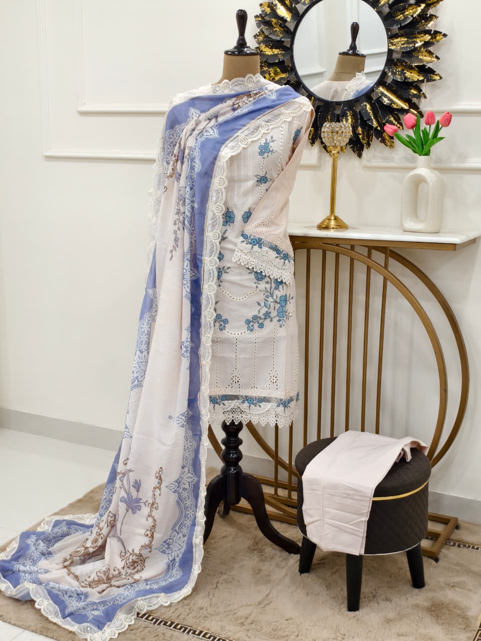 Ziya pakistani stitched cotton suit set