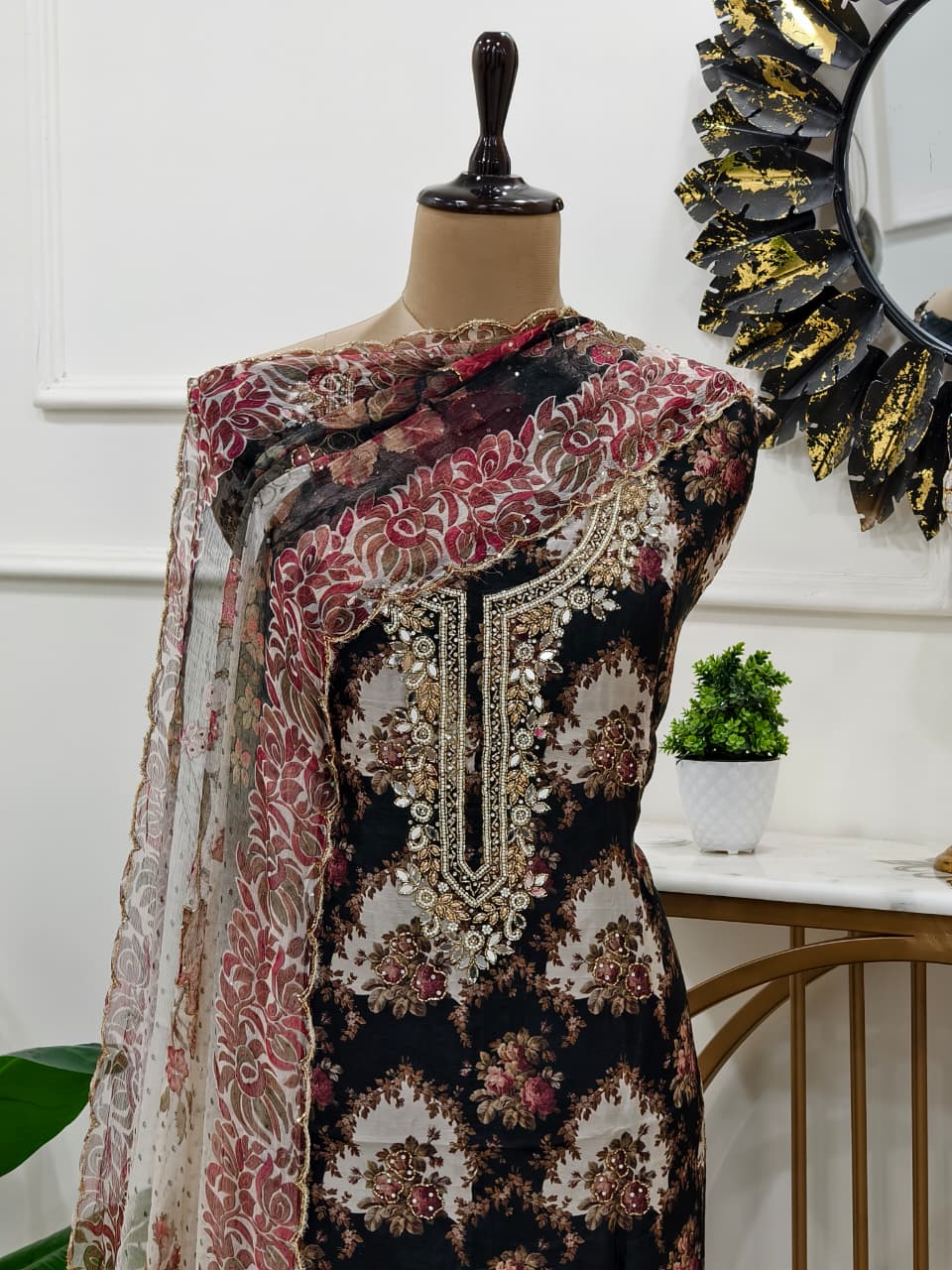 Silsila Glass Organza Hand Work Suit