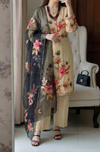 Lara Glass Organza Hand Work Suit