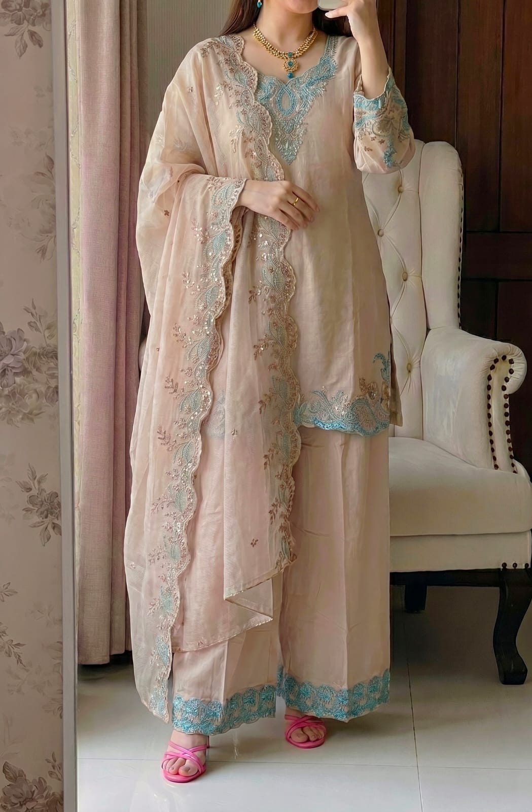 Noor Designer Pakistani Stitched Suit (color set 2)