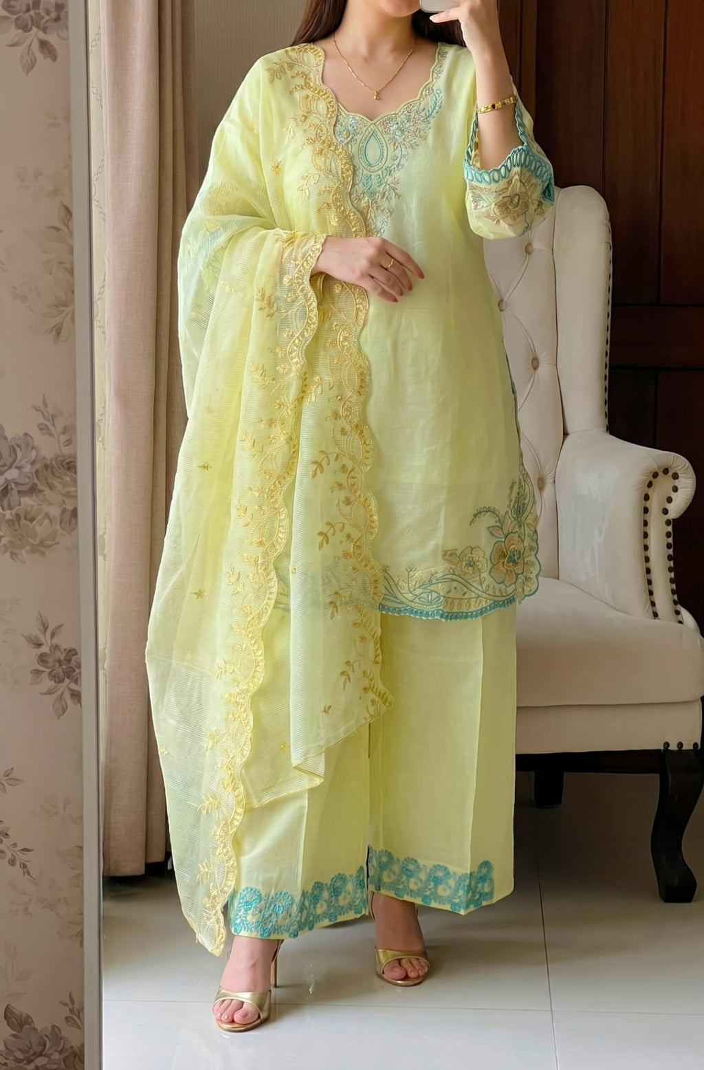 Noor Designer Pakistani Stitched Suit (color set 1)