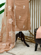 Mul Chanderi Kashmiri Embroidered suit