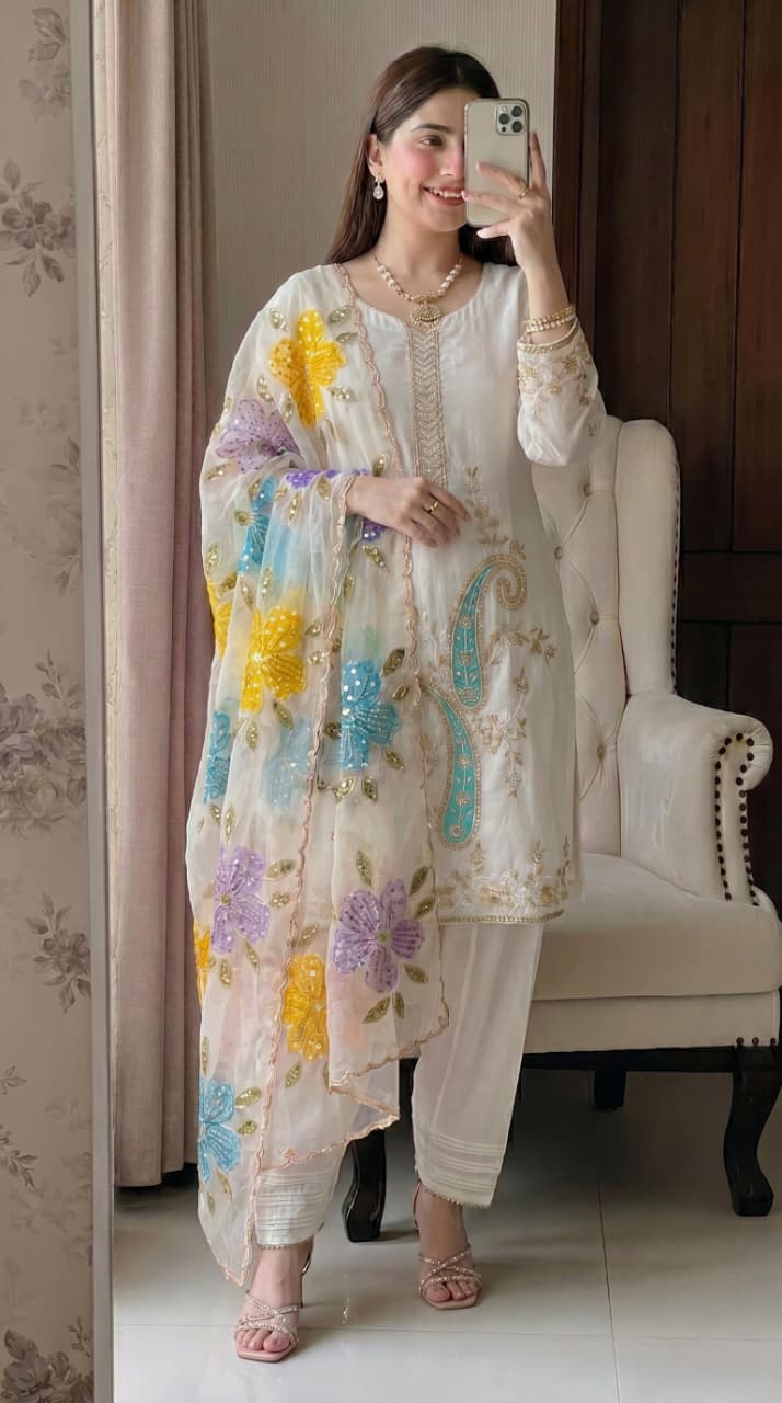 Tabeer Designer Opada Handwork Suit Set -2