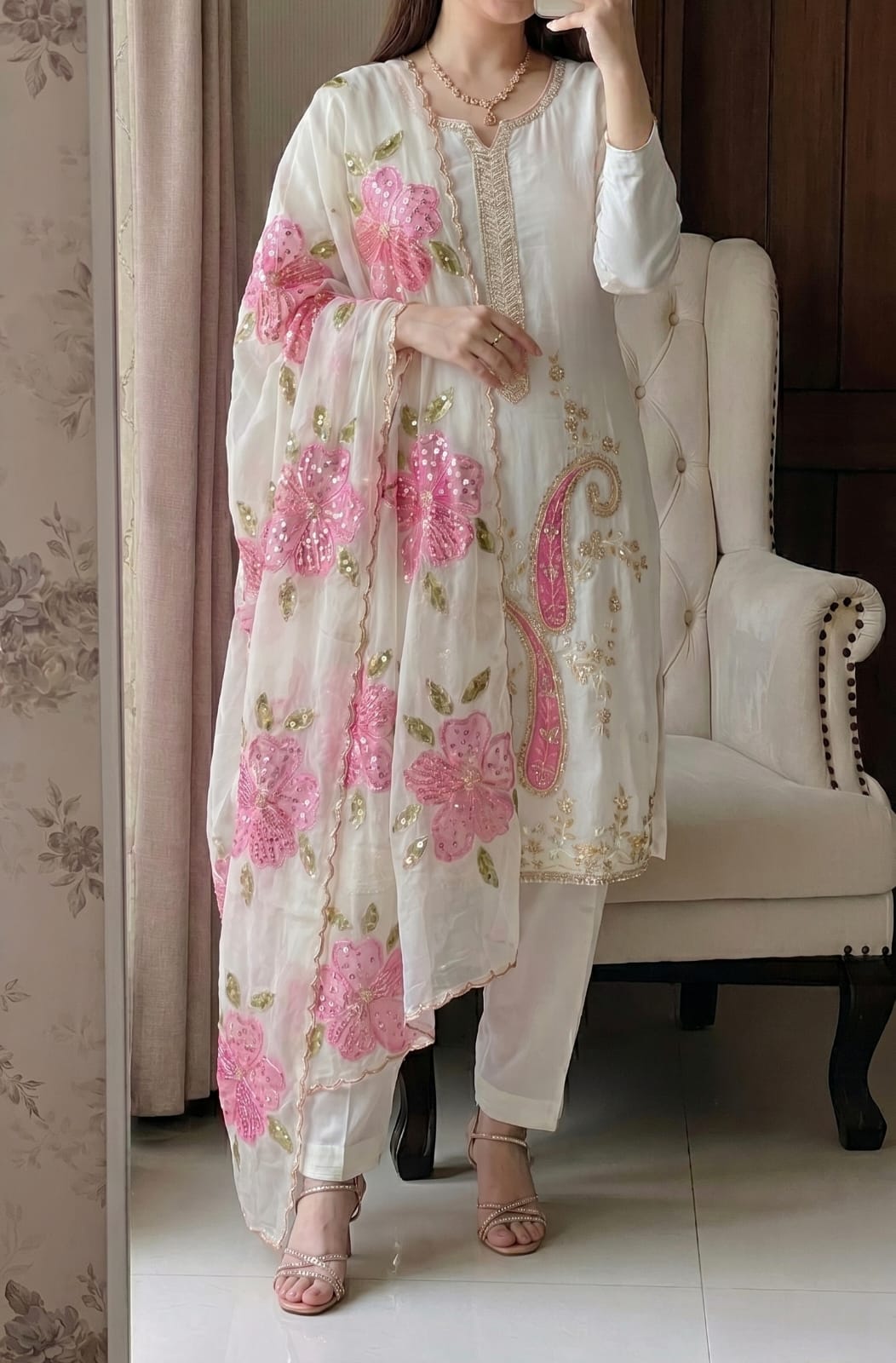 Tabeer Designer Opada Handwork Suit Set -2